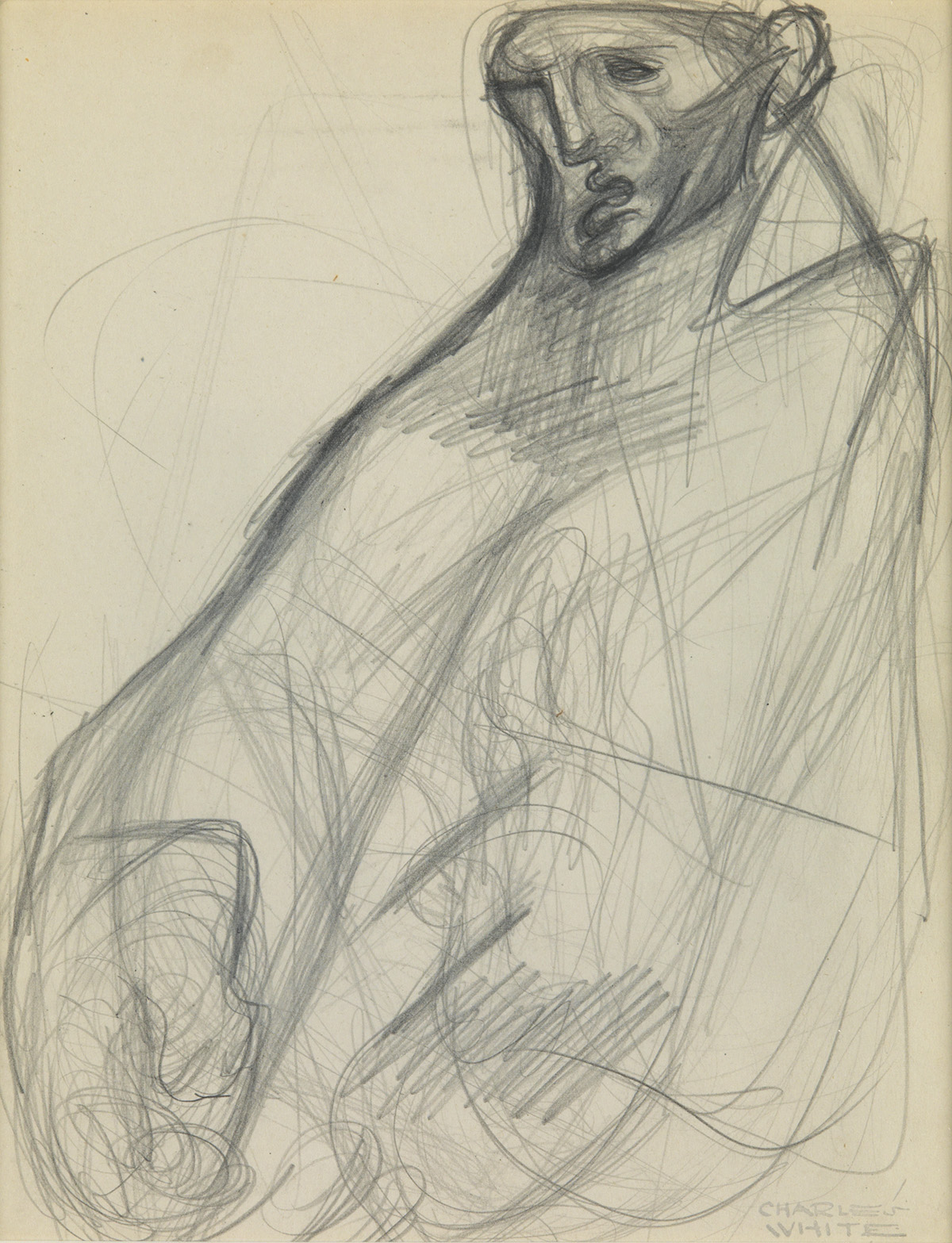 CHARLES WHITE (1918 - 1979) Remembering (Study of a Man).